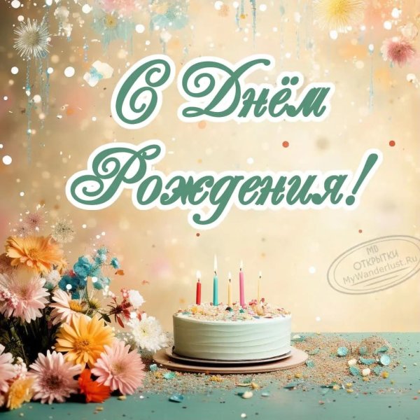 поздравительная открытка на день рождения