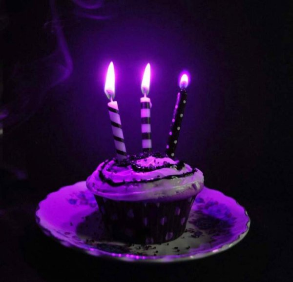 капкейк со свечкой