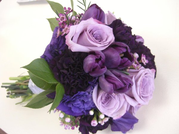 свадебный букет сиреневый