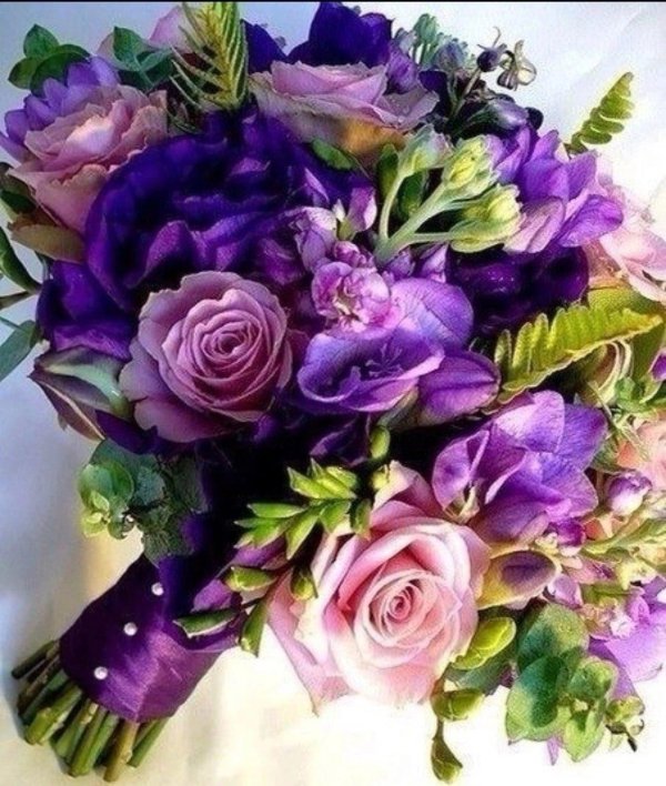 фиолетовые букеты