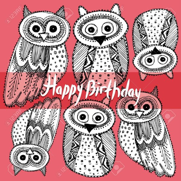 раскраски совушки милые