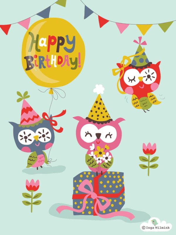 happy birthday owl