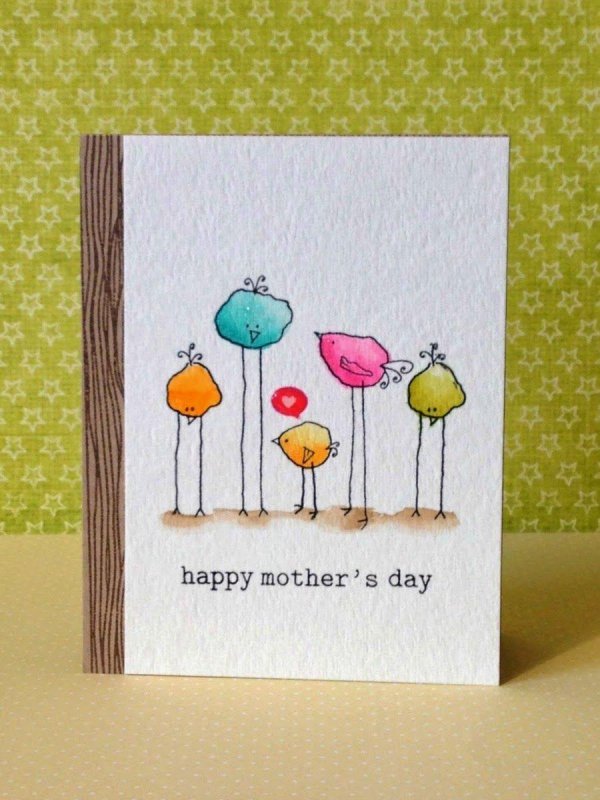 открытка акварель