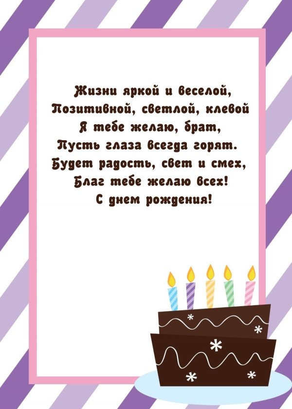 день рождения брата поздравления