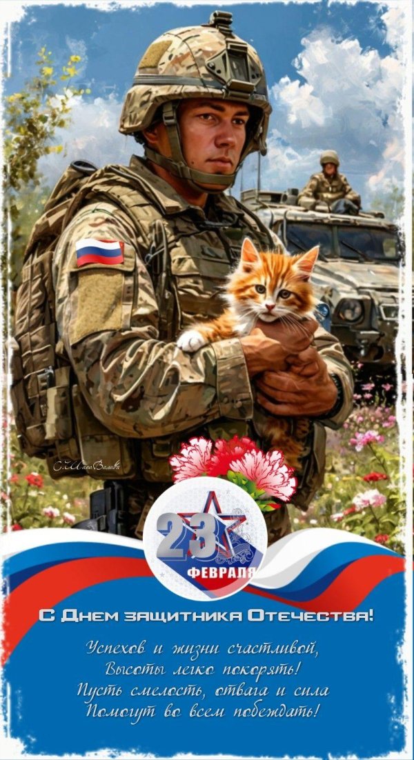 защитники отечества открытка