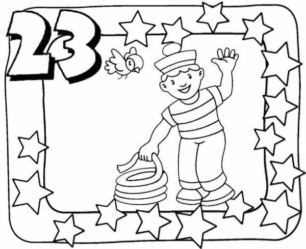 раскраска день защитника отечества для детей