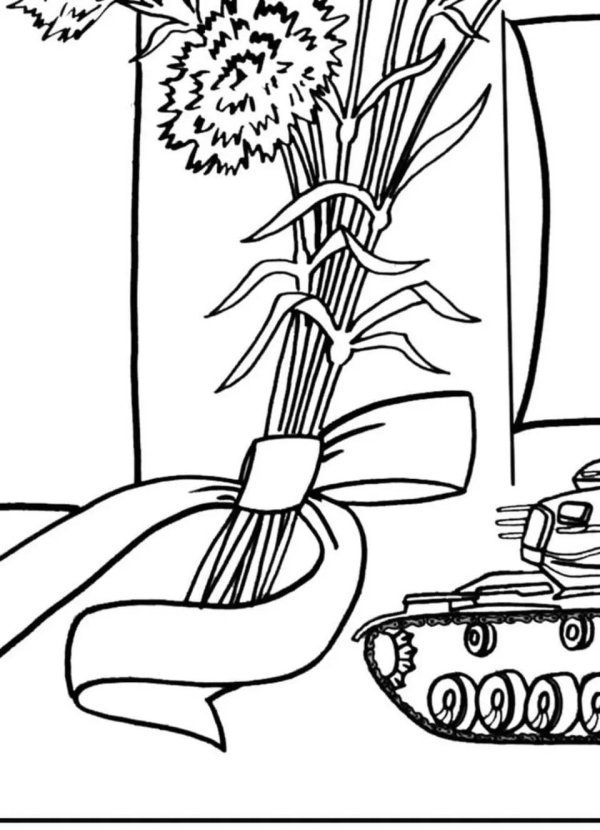 с днем победы раскраска