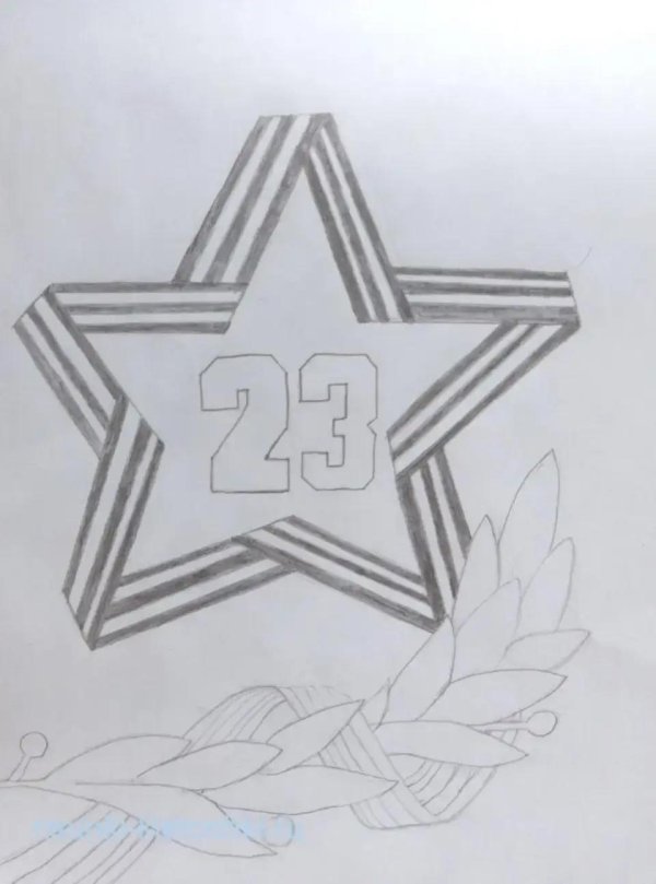 рисунки на 23 февраля для срисовки