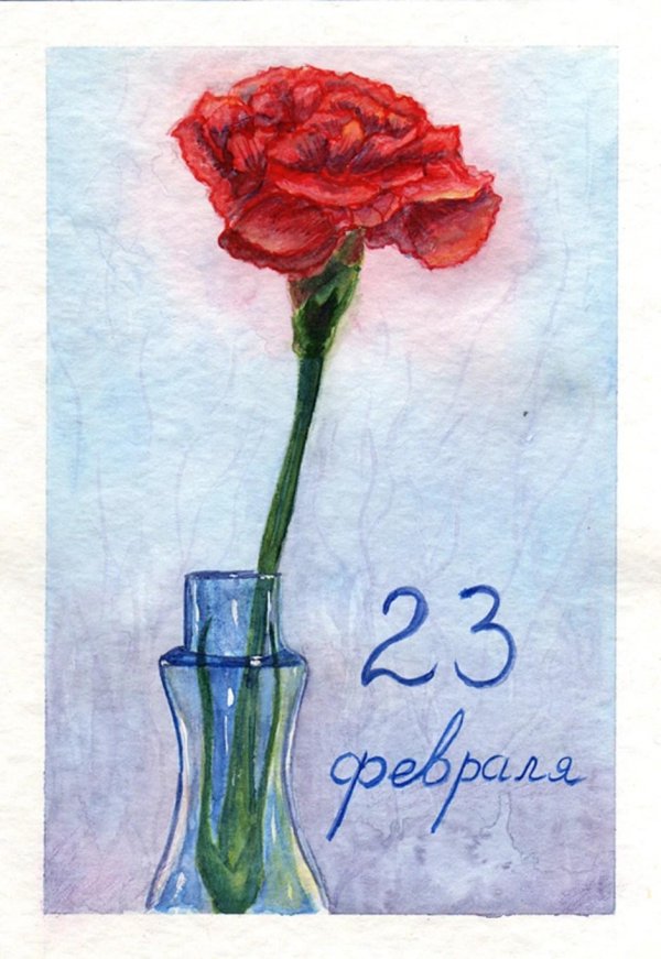 рисунок 23 февраля легкий