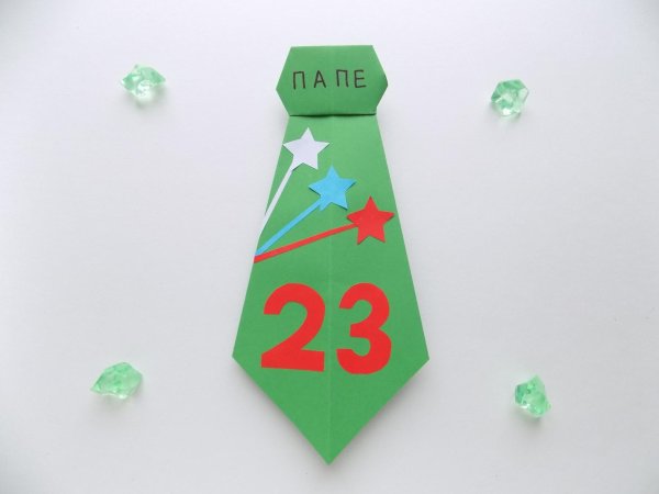 галстук аппликация на 23 февраля