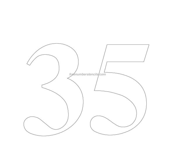 трафарет цифр