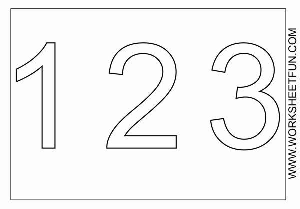 шаблон цифр от 1 до 10