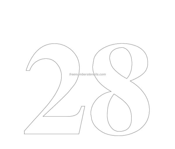 трафарет цифр