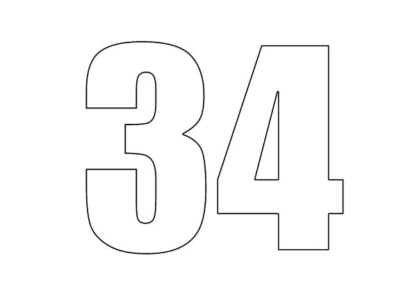 трафарет цифр