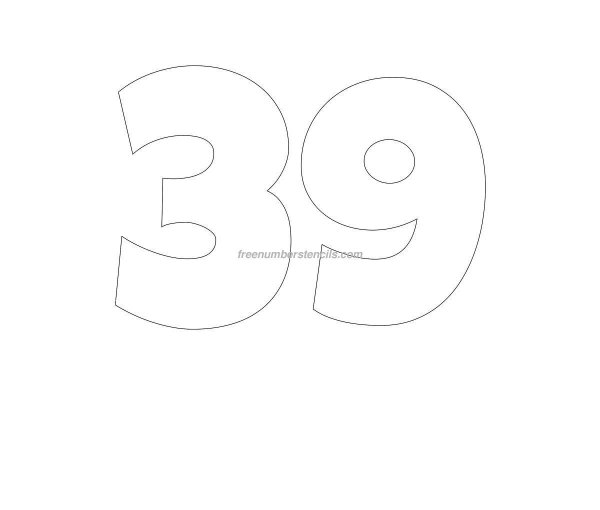 трафарет цифр