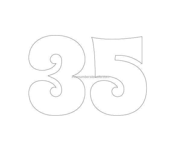 трафарет цифр