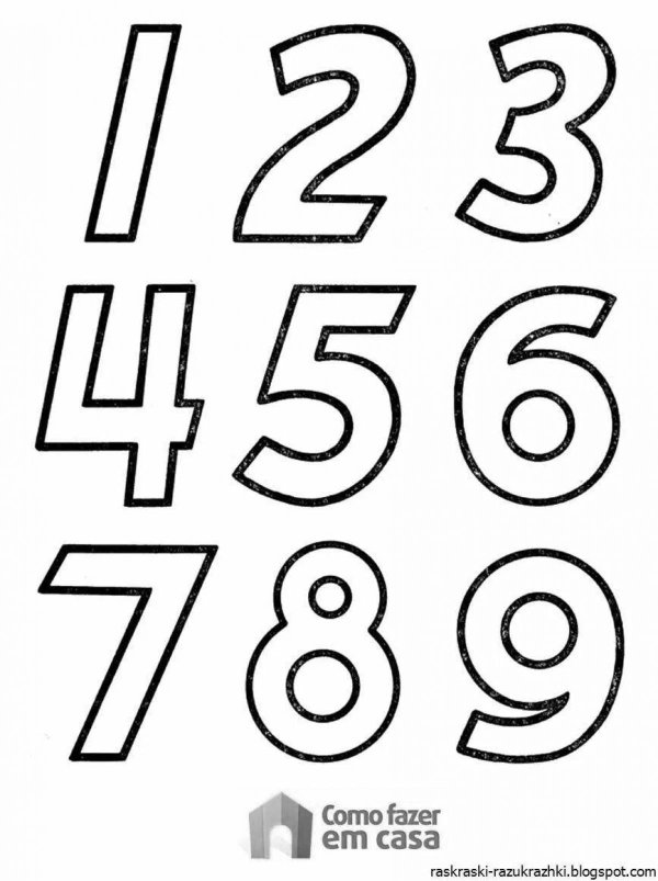 раскраска цифр