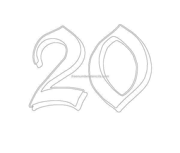 трафарет цифр