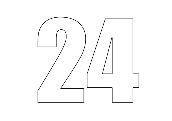 трафарет цифр