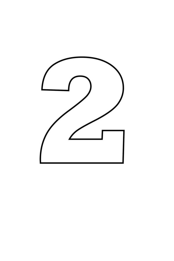 контур цифры 2