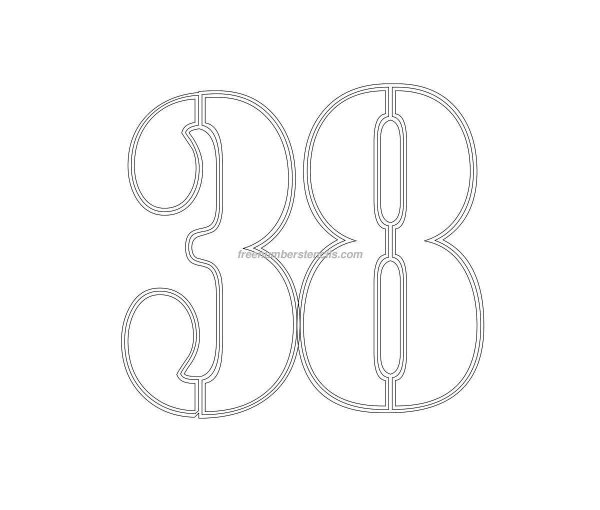 трафарет цифр