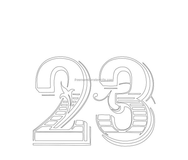 трафарет цифр