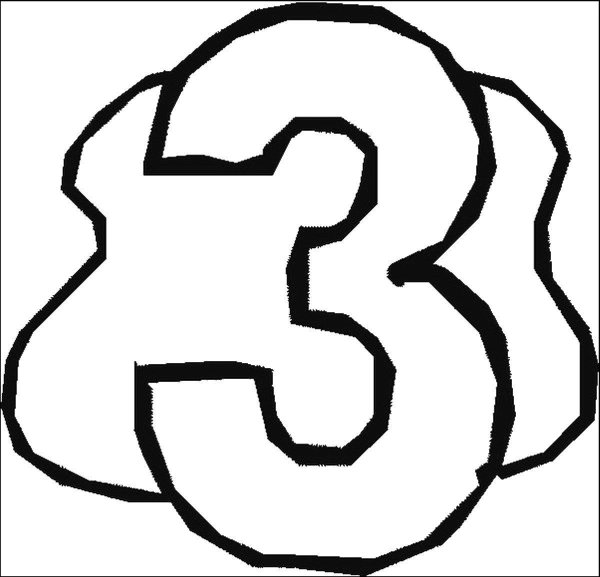 цифра 8 разукрашка