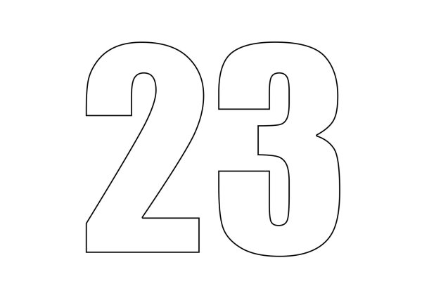 трафарет цифр