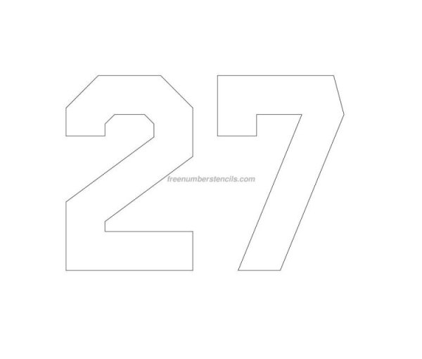 цифры контур