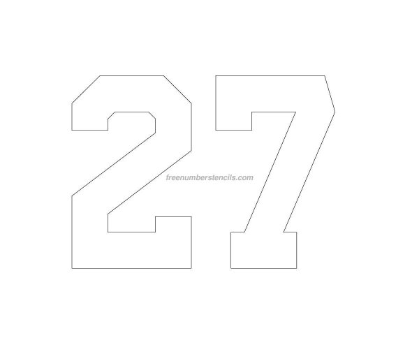 трафарет цифр