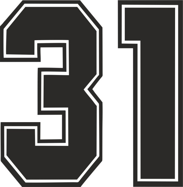 наклейка цифры