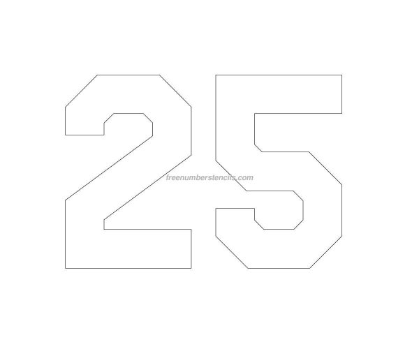 трафарет цифр