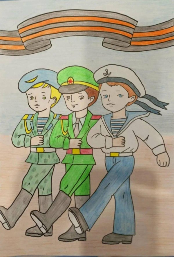 рисование наша армия родная комарова