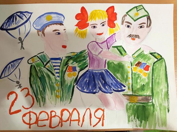 конкурс рисунков защитники отечества