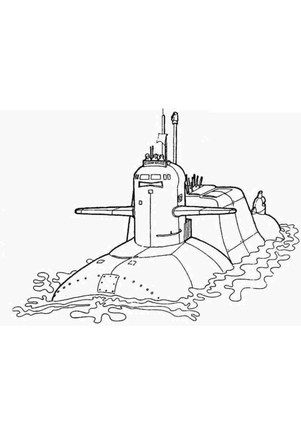 раскраска подводной лодки