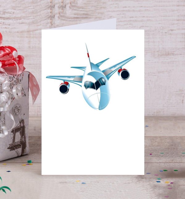 самолетик на белом фоне