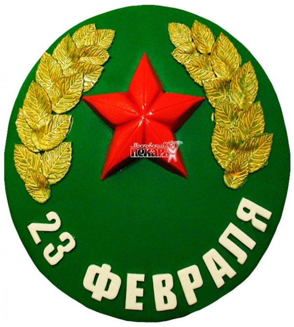 украшение торта к 23 февраля