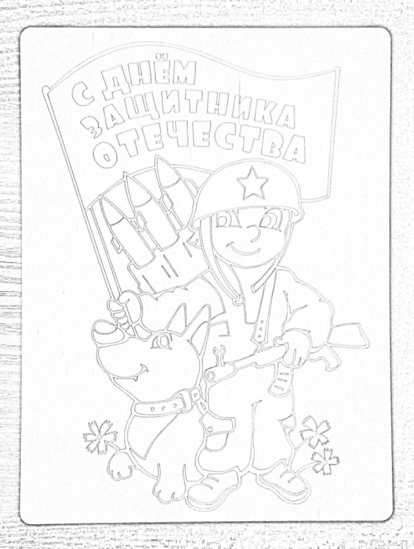 С 23 февраля черно белые