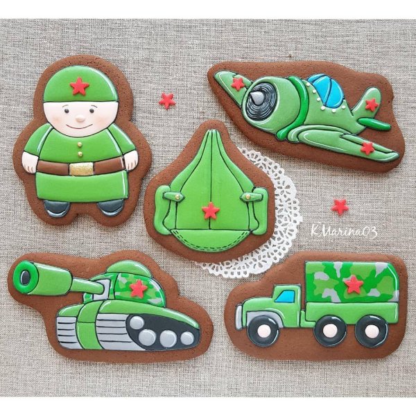 Для пряников на 23 февраля прикольные