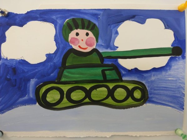 На 23 февраля красками