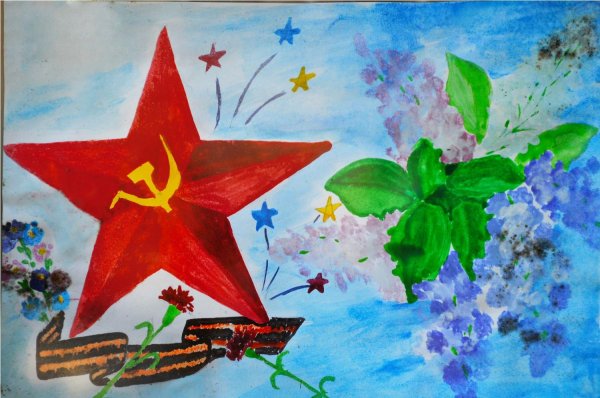 На 23 февраля красками