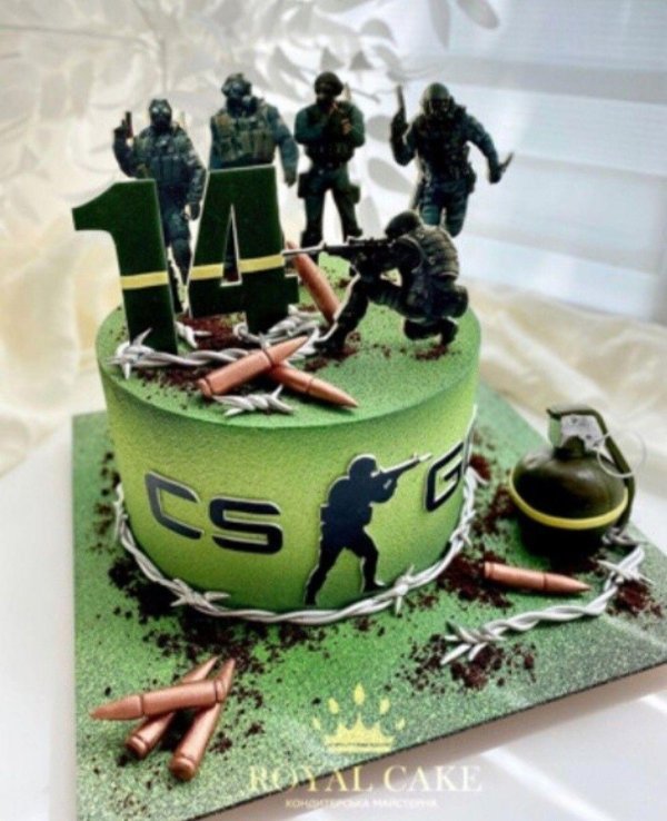 На 23 февраля для торта