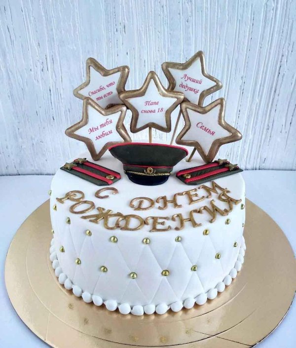 На 23 февраля для торта