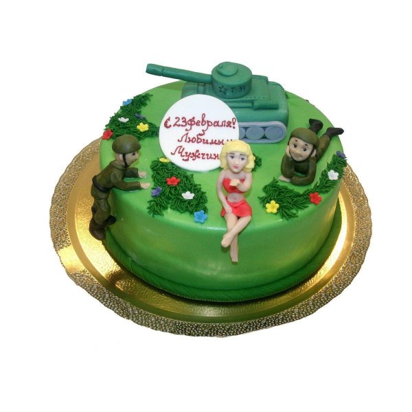 На 23 февраля для торта