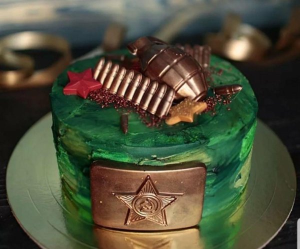 На 23 февраля для торта