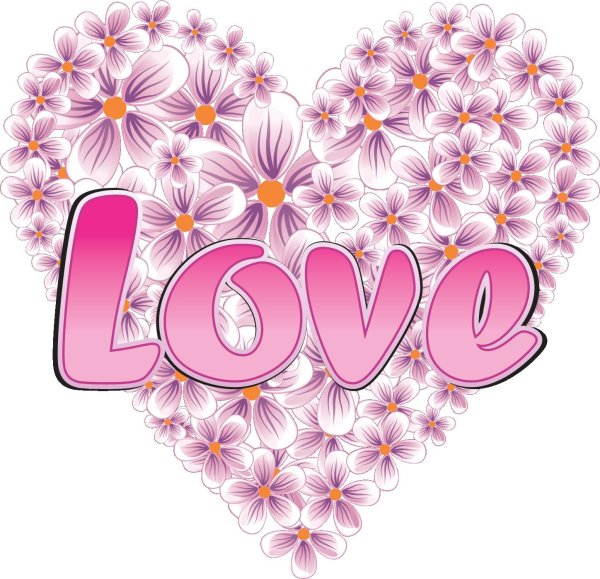 цветочки сердечки