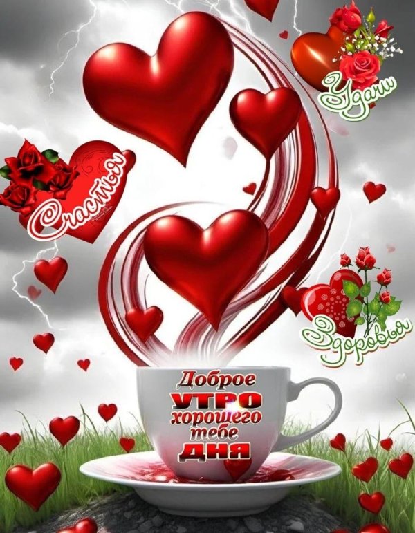 сердечки с добрым утром