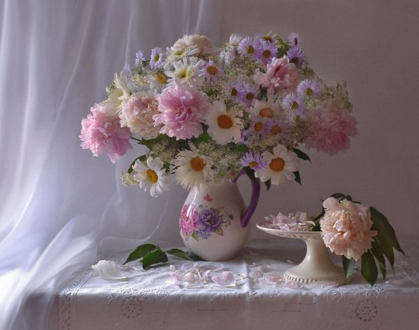 нежные букеты цветов