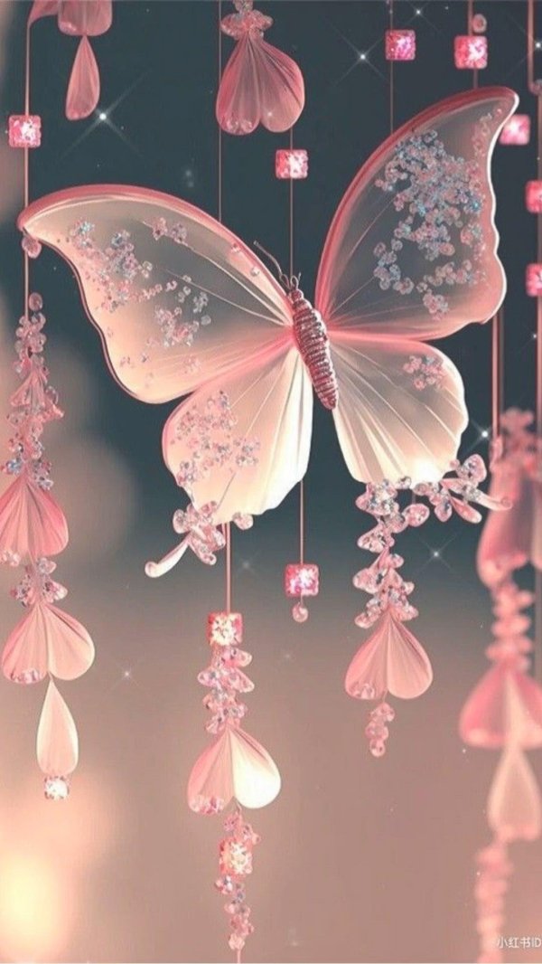 розовые бабочки