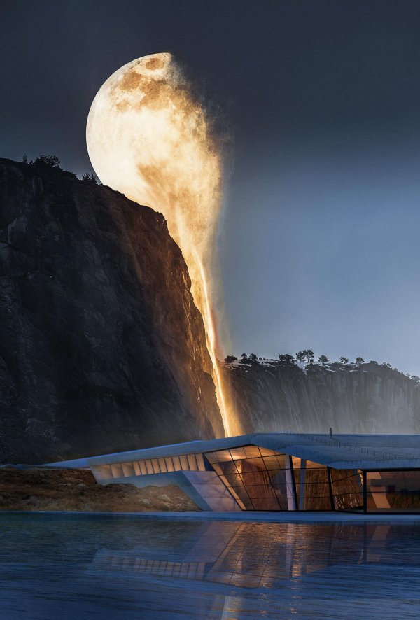 огненный водопад